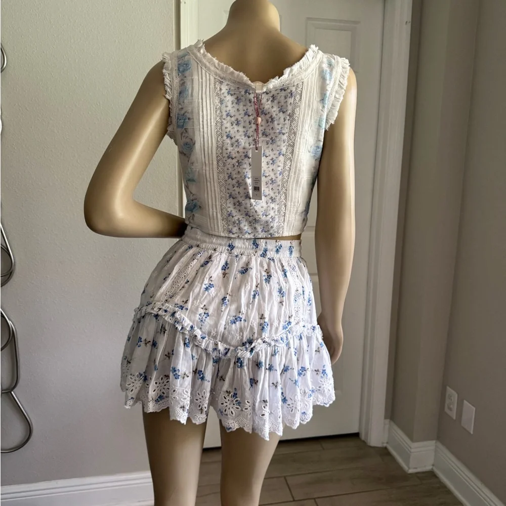 LoveShackFancy Corvelle Bustier Top And Matching Skirt